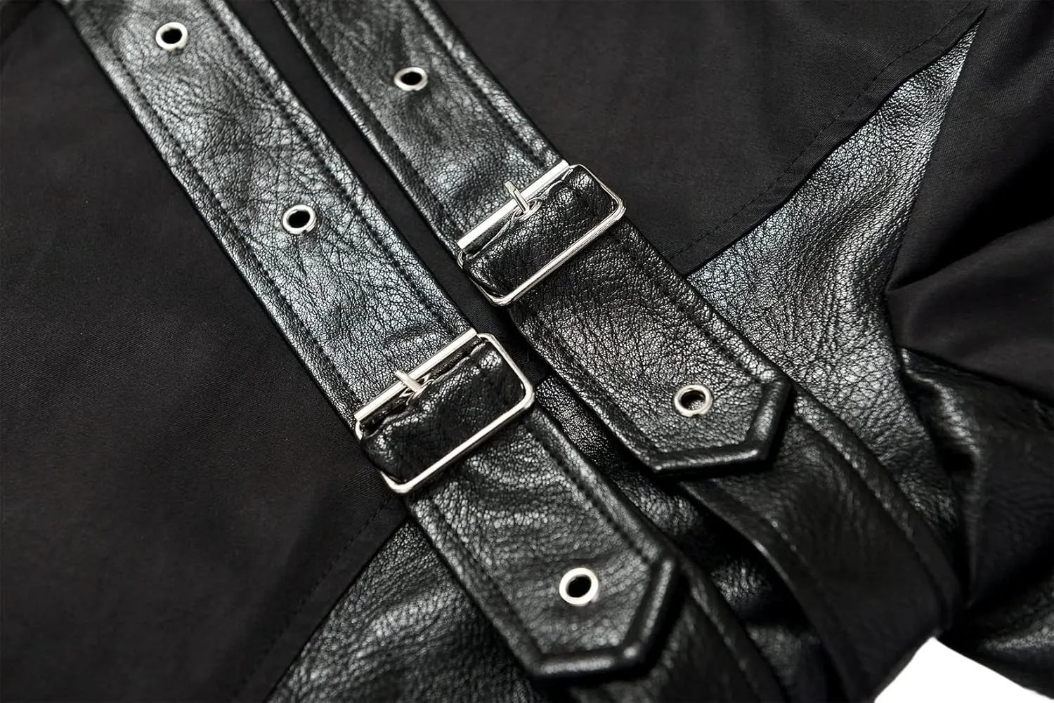 Men's Steampunk Coat Gothic Jacket Leather Tailcoat Medieval Costume
