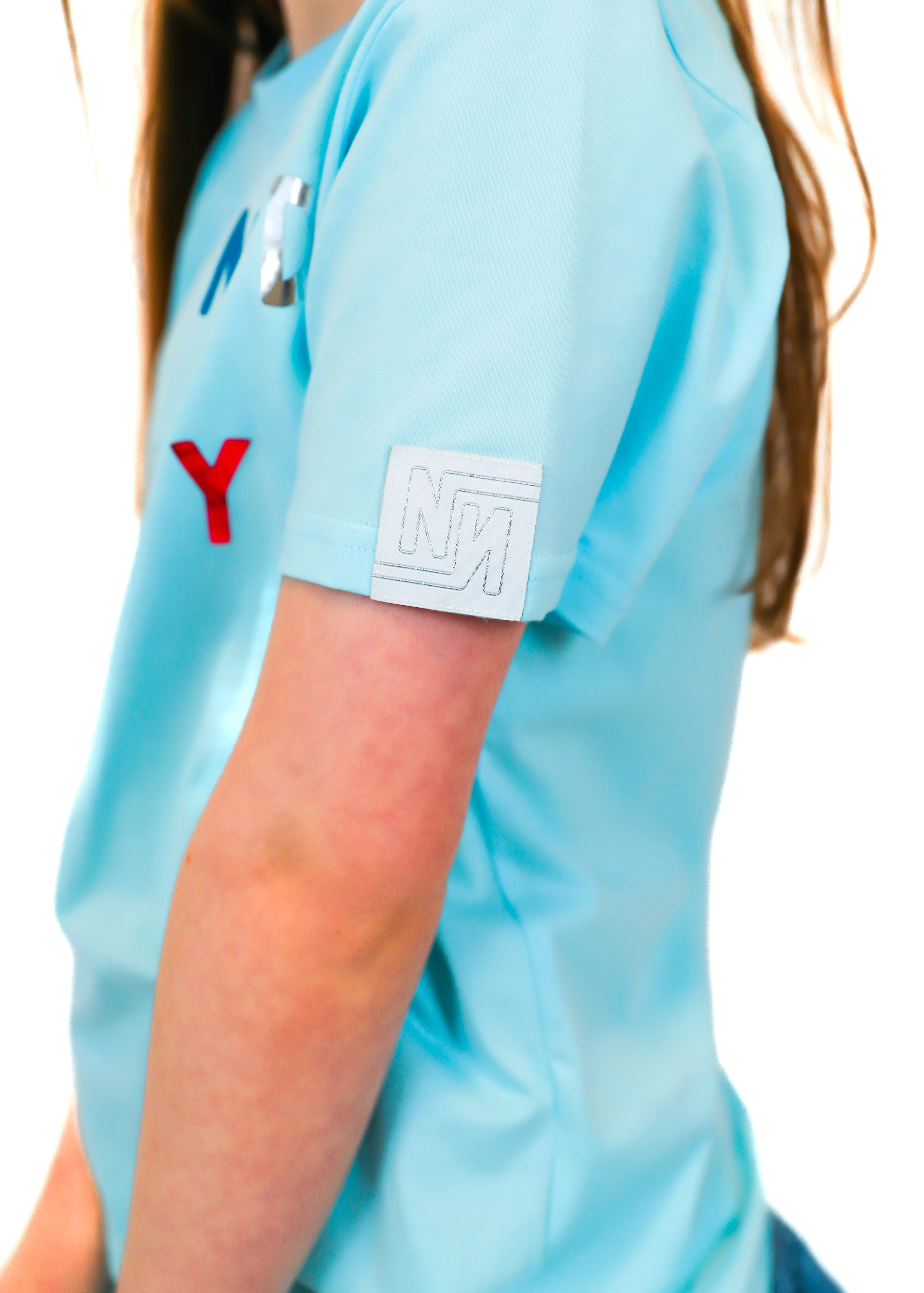 Metal Colorful Logo T Shirt - Blue