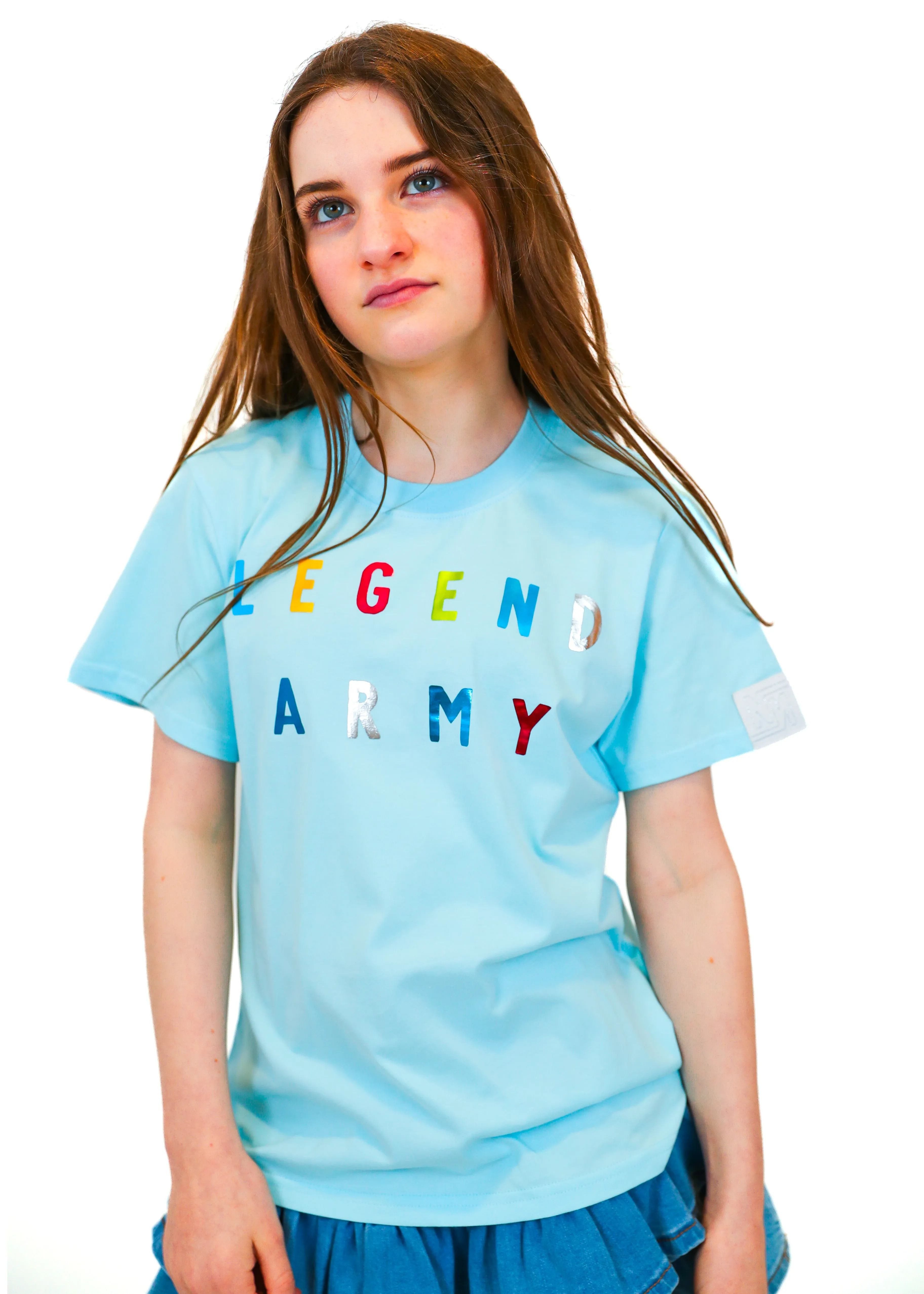 Metal Colorful Logo T Shirt - Blue