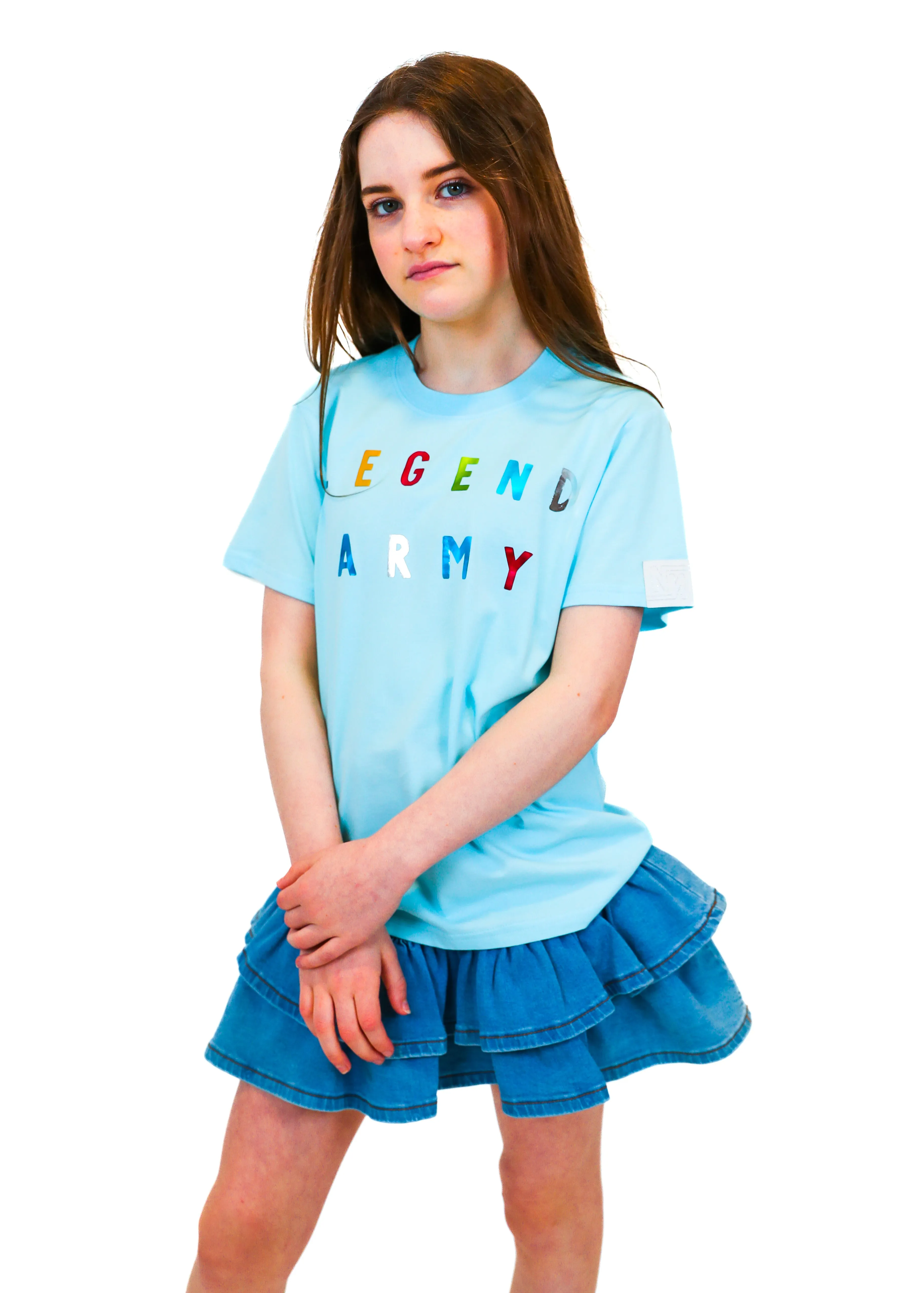 Metal Colorful Logo T Shirt - Blue