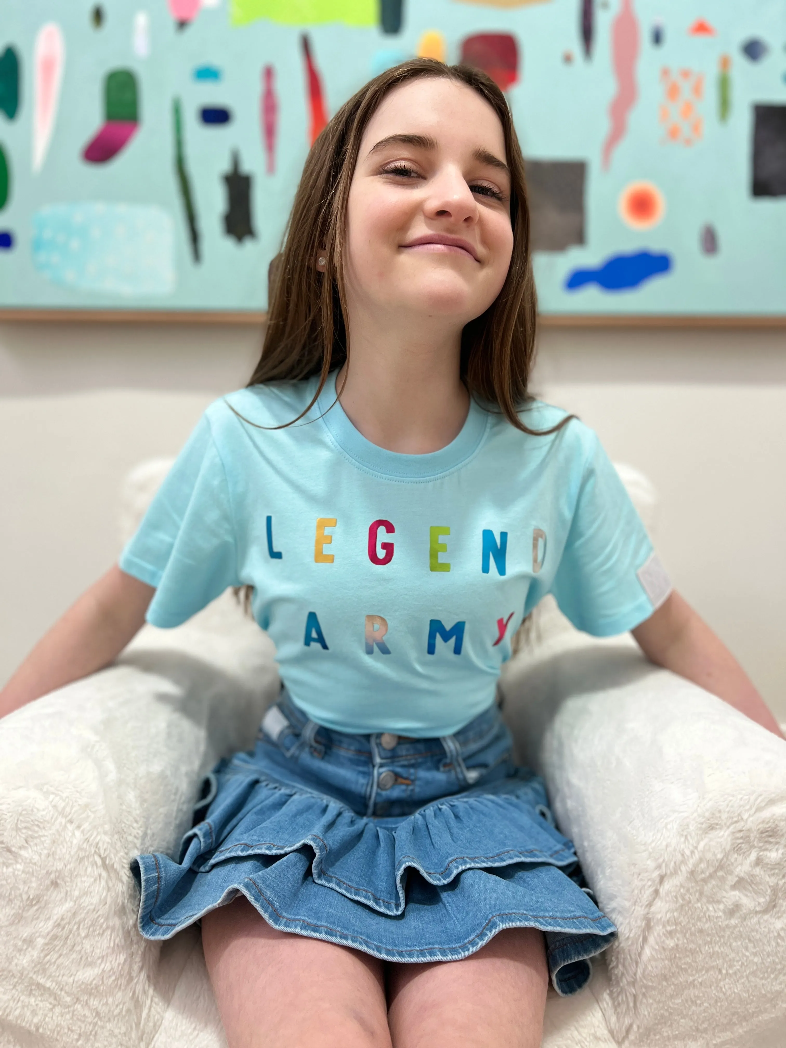 Metal Colorful Logo T Shirt - Blue