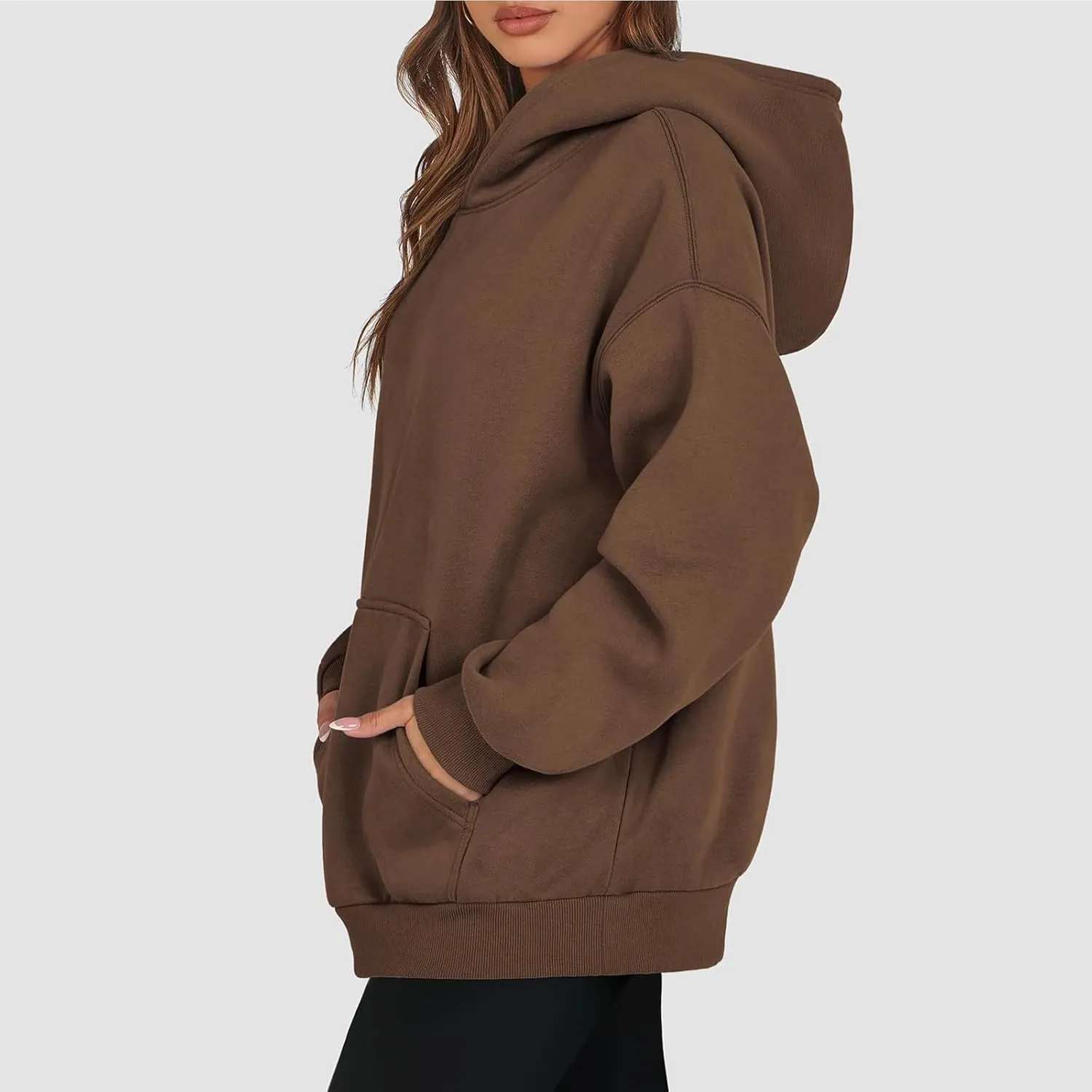 Oversized Hoodies for Women Fleece Plus Size Sweatshirts with Pocket Casual Pullover Tops Fall Winter Outfits