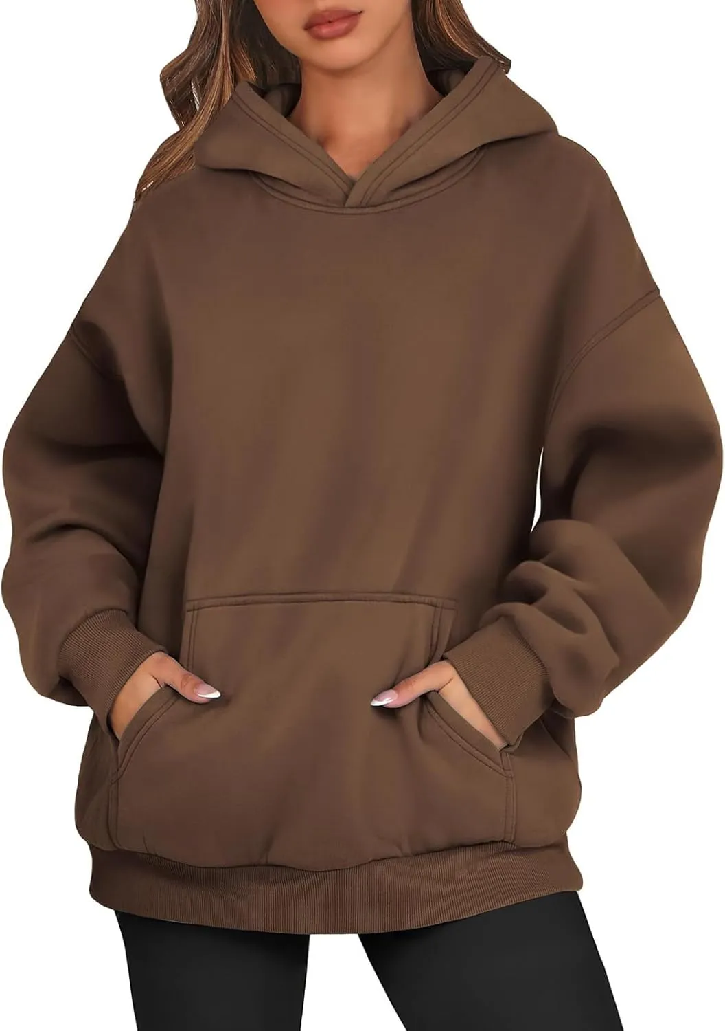 Oversized Hoodies for Women Fleece Plus Size Sweatshirts with Pocket Casual Pullover Tops Fall Winter Outfits