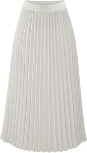 Pleated Skirts for Women High Elastic Waist Midi Long Maxi Skirt Shirring A Line Skirts Fall Winter Mini Dress