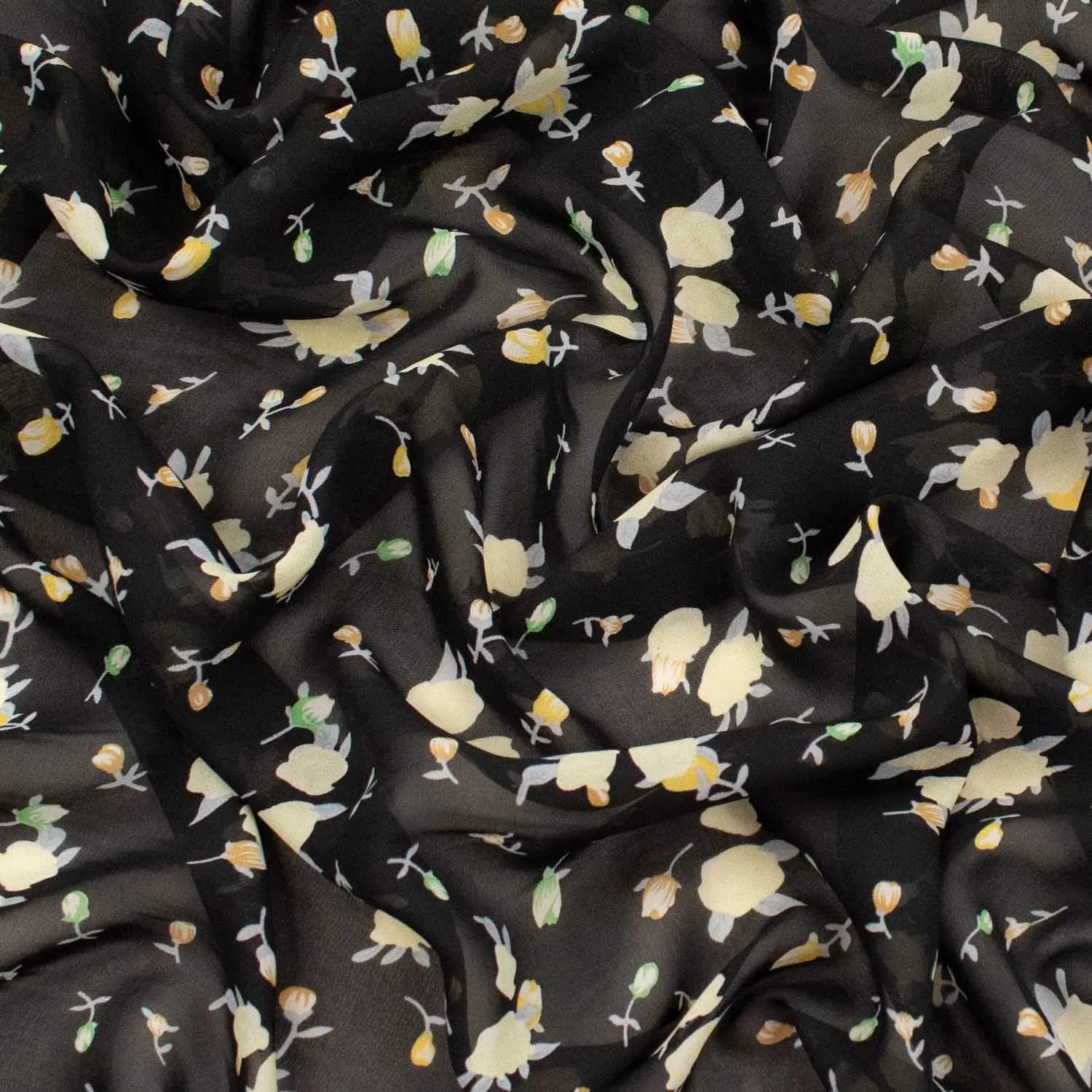 Printed Chiffon Design-1 Small Flowers
