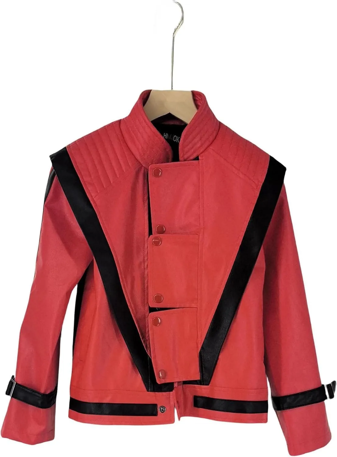 Red Leather Jacket for Audlts Kids Tolloder Dance Costumes Celebrate Festival Dress Halloween