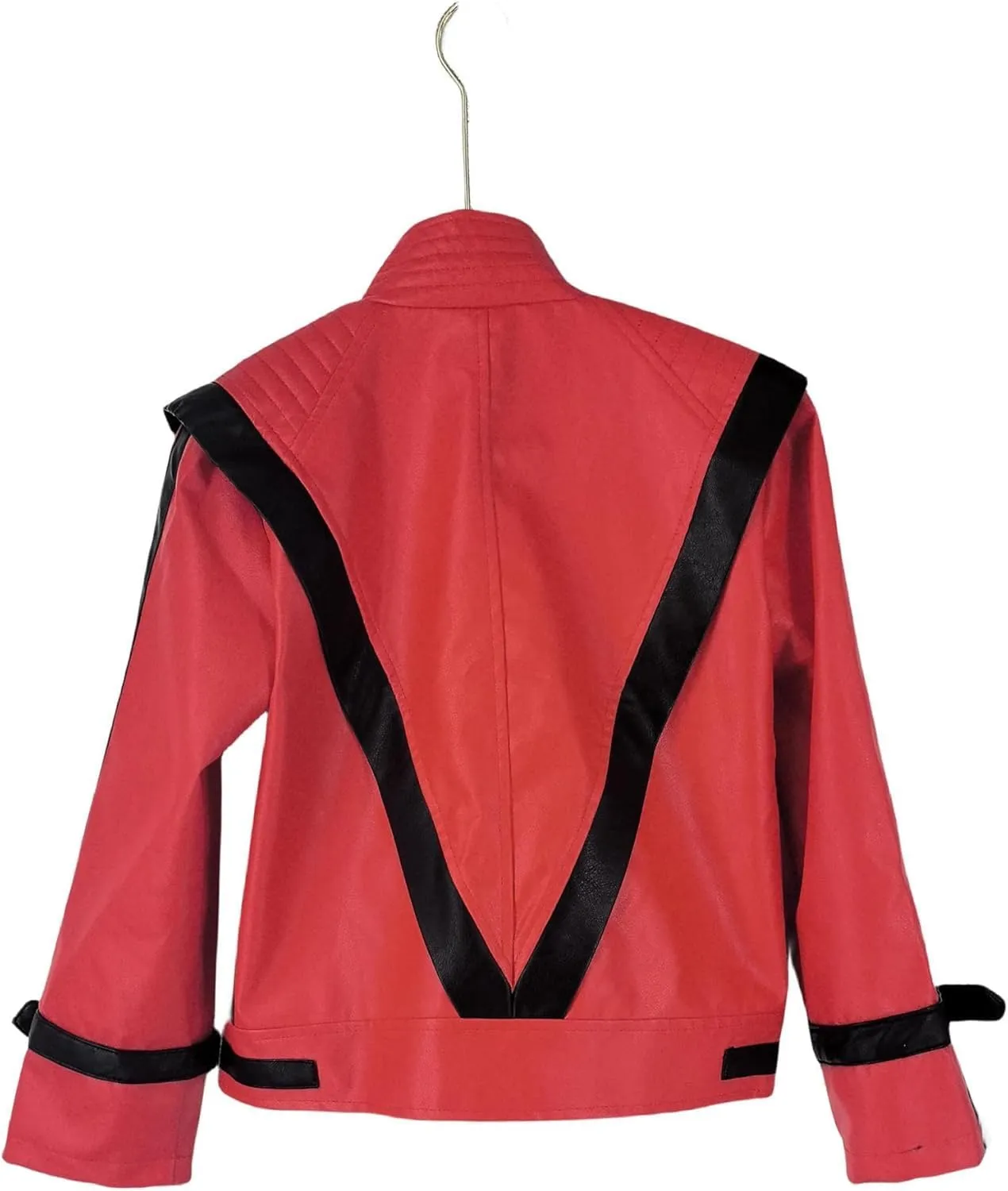 Red Leather Jacket for Audlts Kids Tolloder Dance Costumes Celebrate Festival Dress Halloween