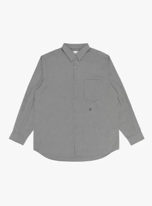 Regular Collar Wind Shirt Grey