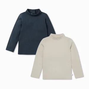 Ribbed Roll Neck Top 2 Pack