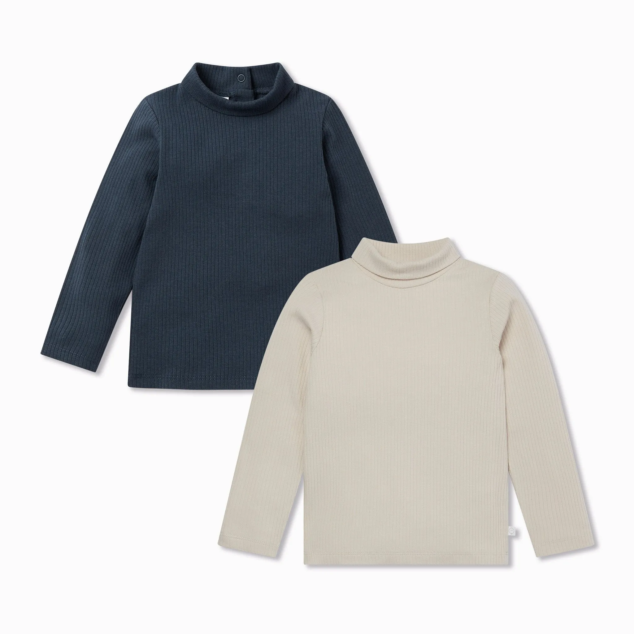 Ribbed Roll Neck Top 2 Pack