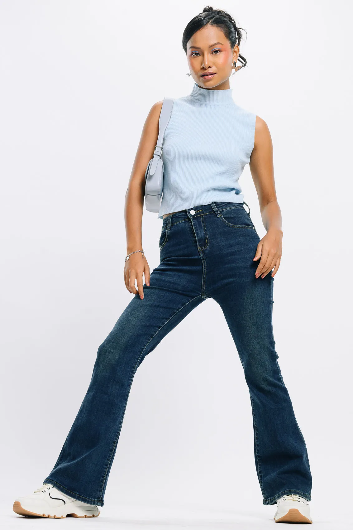 Ribbed Turtle Neck Top
