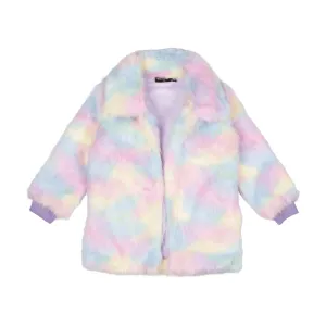 Rock Your Kid Unicorn Faux Fur Jacket With Lining