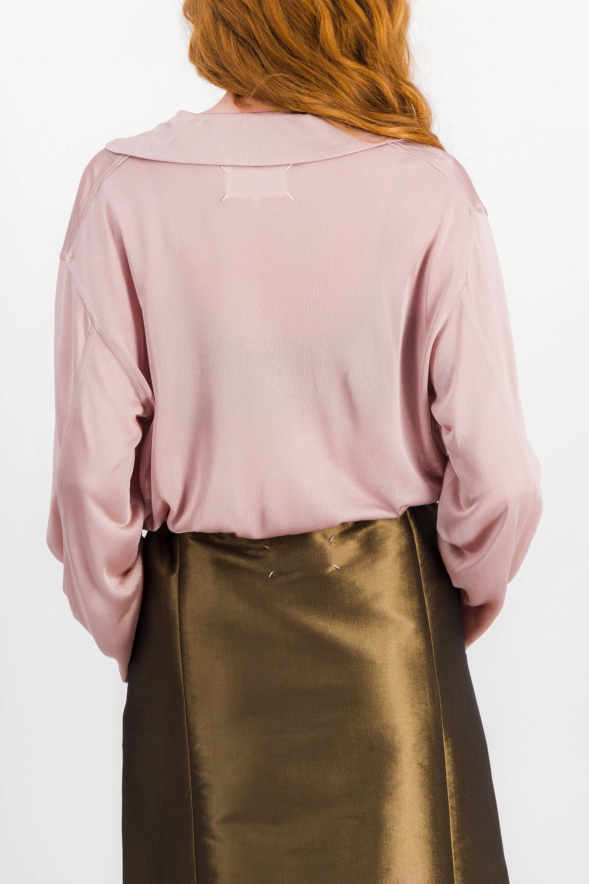 Shiny loose pyjama shirt