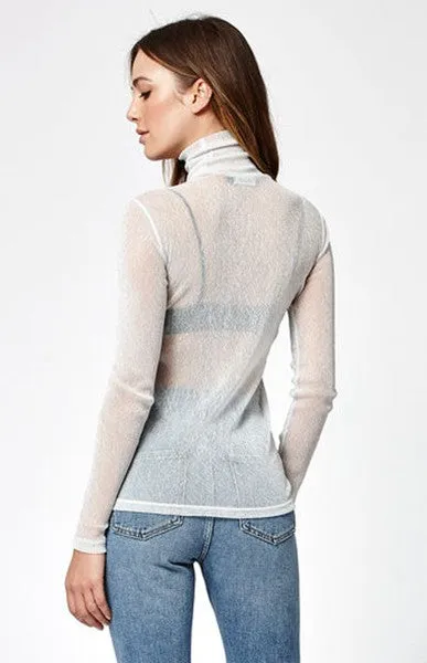 SILVER HAZEL ROLLNECK TOP