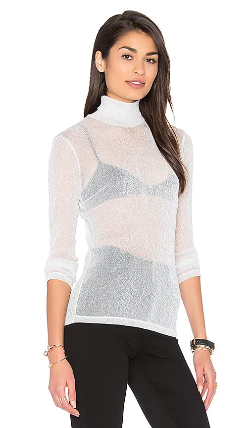 SILVER HAZEL ROLLNECK TOP