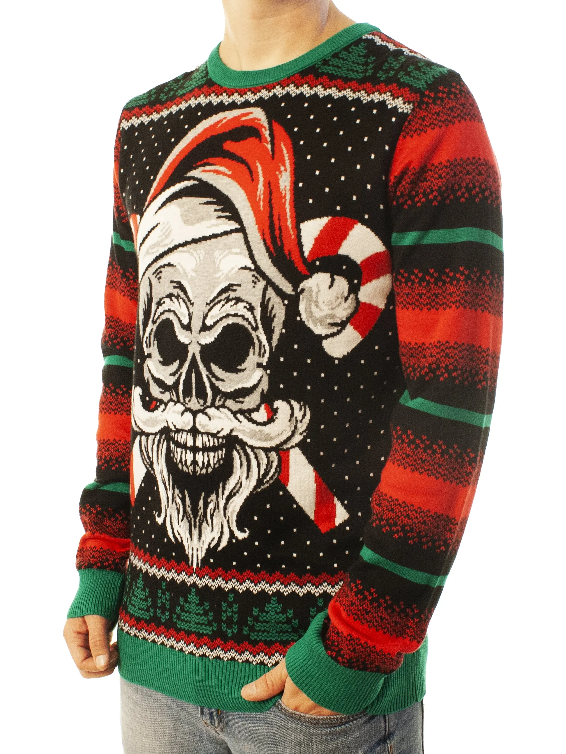 Skull Santa | Ugly Christmas Sweater For Men & Women | Unisex Sizing