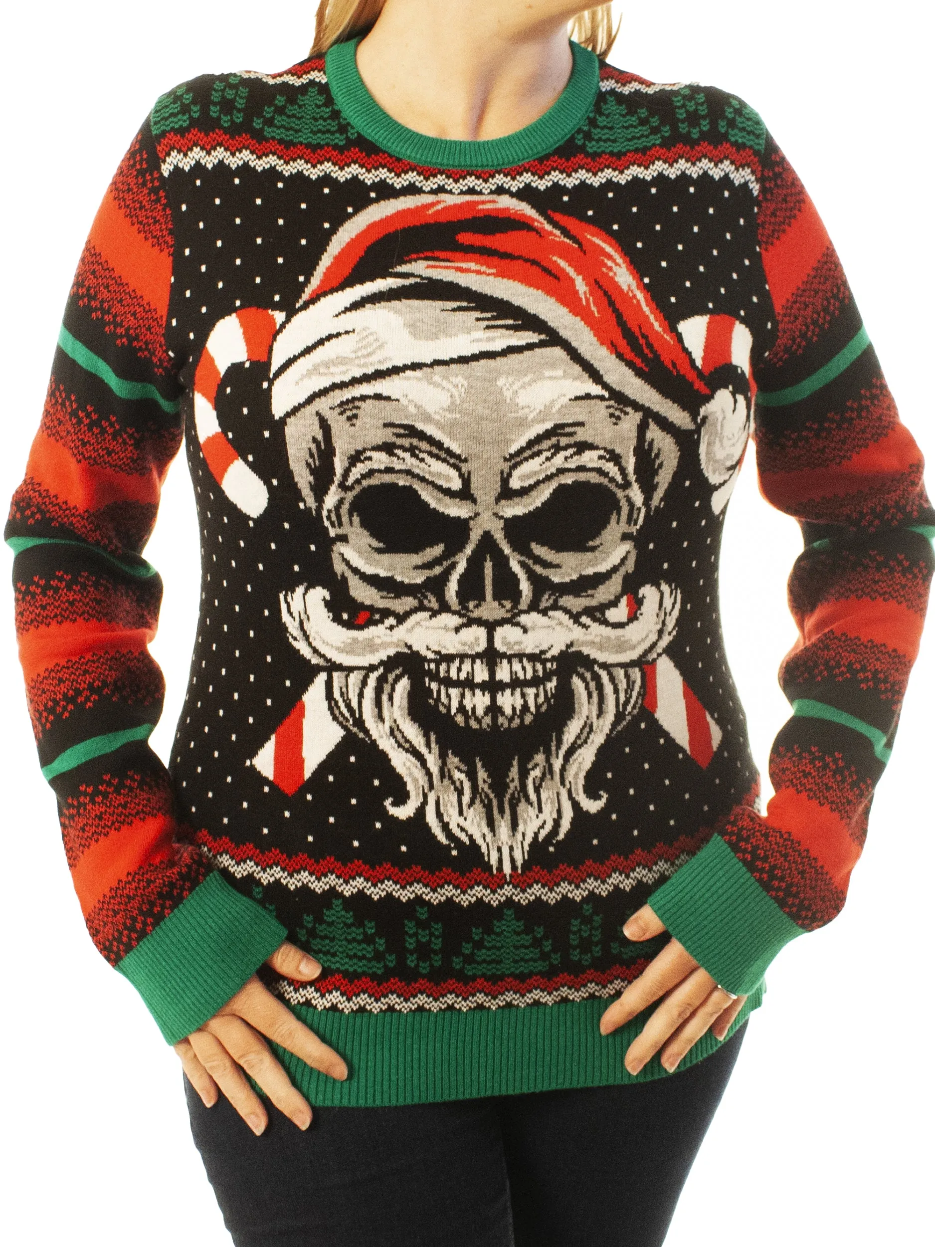 Skull Santa | Ugly Christmas Sweater For Men & Women | Unisex Sizing