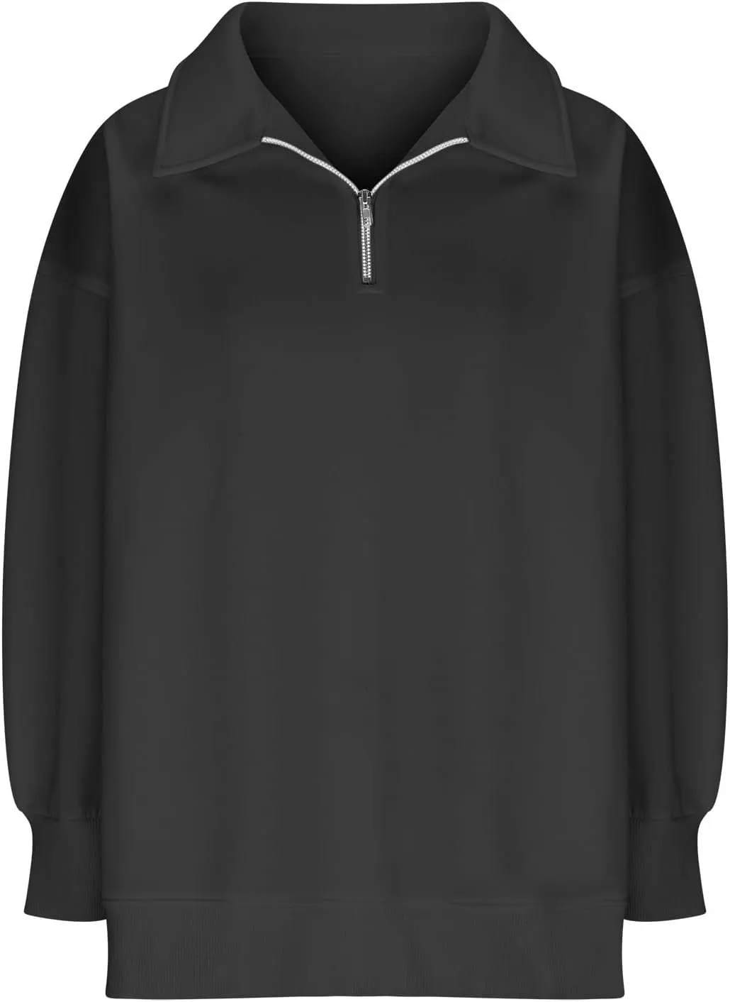 SMIDOW Oversized Sweatshirt For Women 1/4 Zip Up v Neck Fleece Pullovers Casual Loose Fall Fashion 2024 Teen Girls Clothes