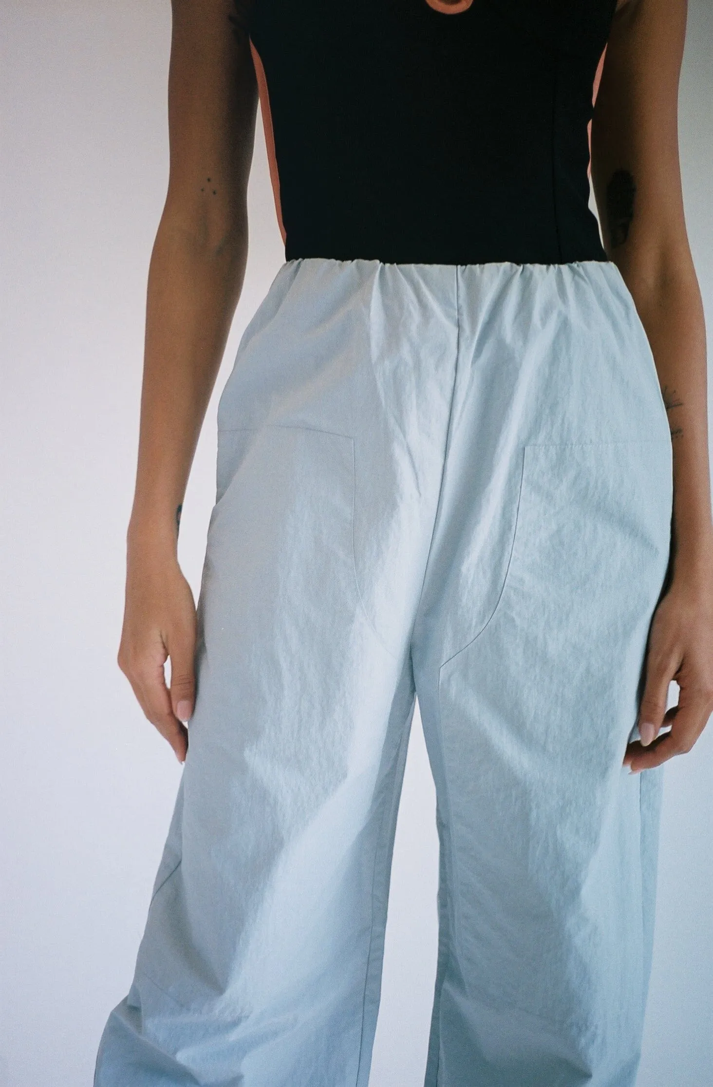 Subtle Blue Cocoon Track Pant
