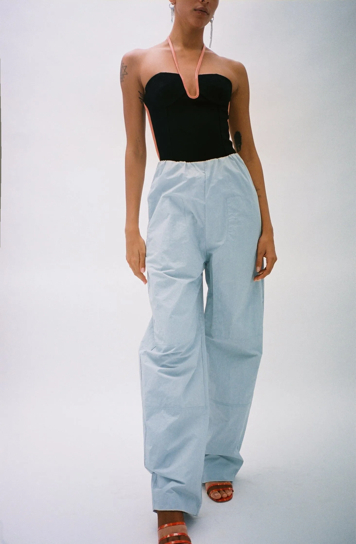 Subtle Blue Cocoon Track Pant