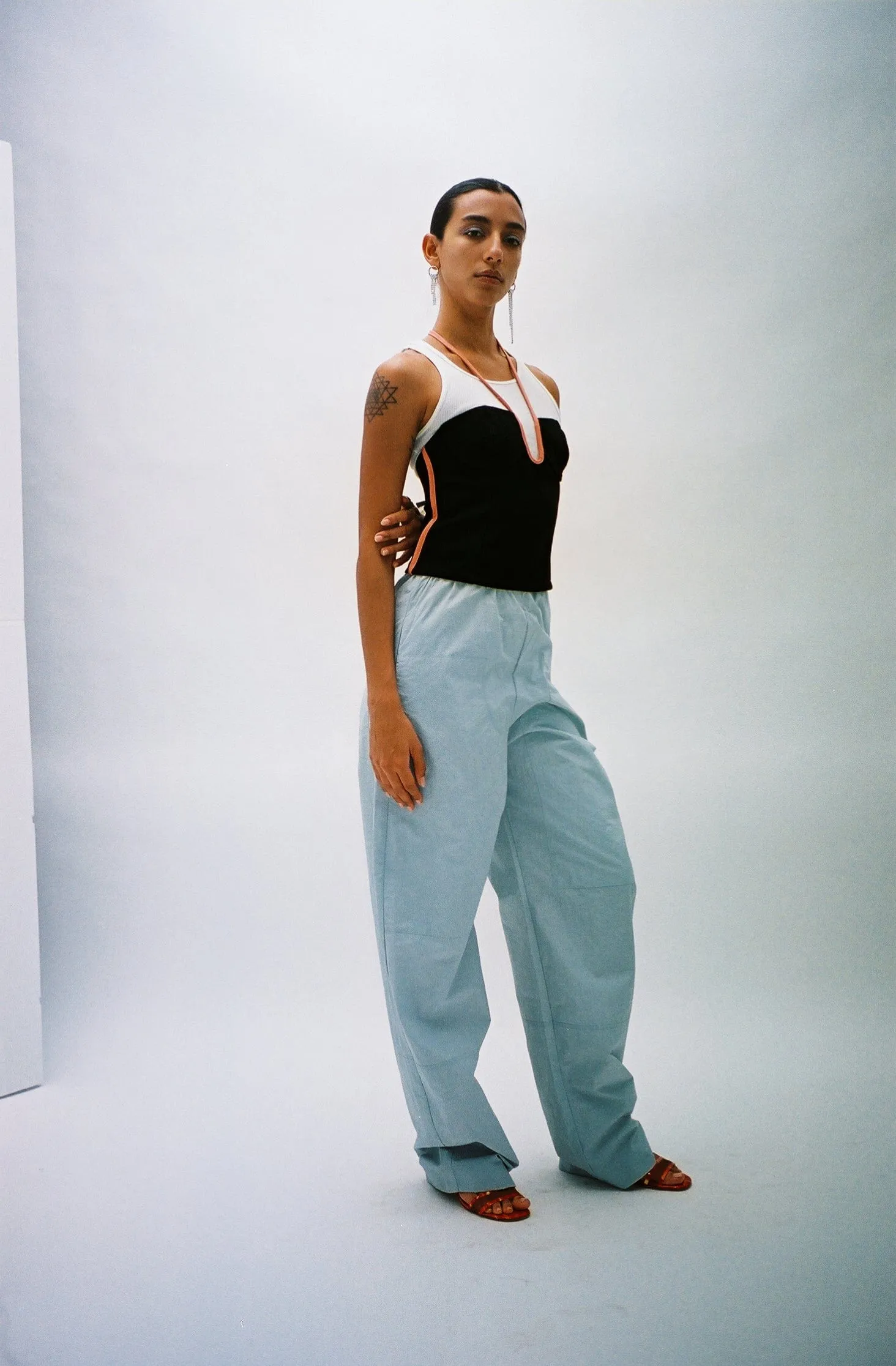 Subtle Blue Cocoon Track Pant