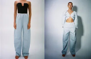 Subtle Blue Cocoon Track Pant