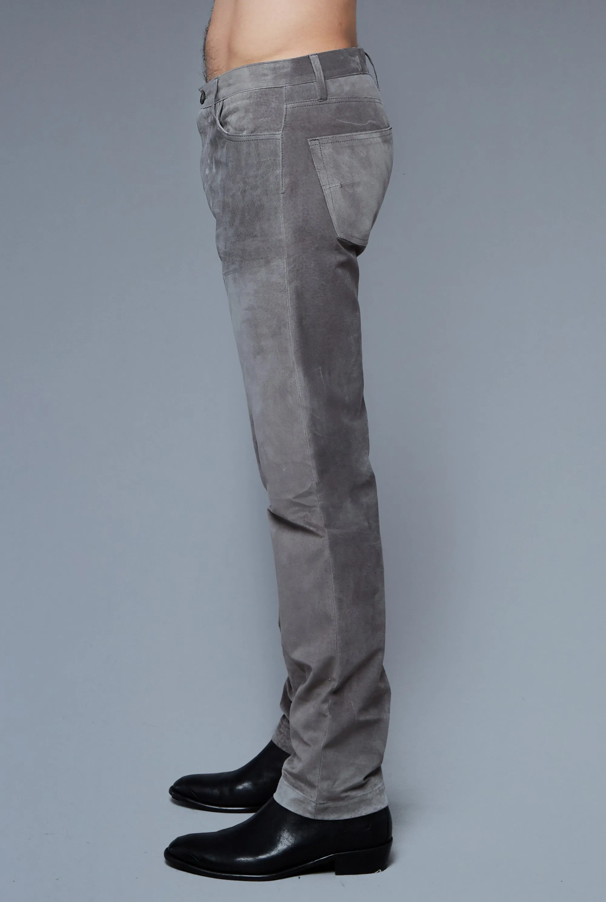 Suede Jeans | Grey