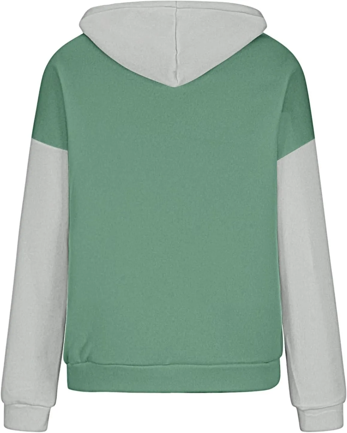 Sweatshirts for Women Oversized Drawstring Color Block Hoodies Spring Trendy Long Sleeve Pullover Tops with Pocket