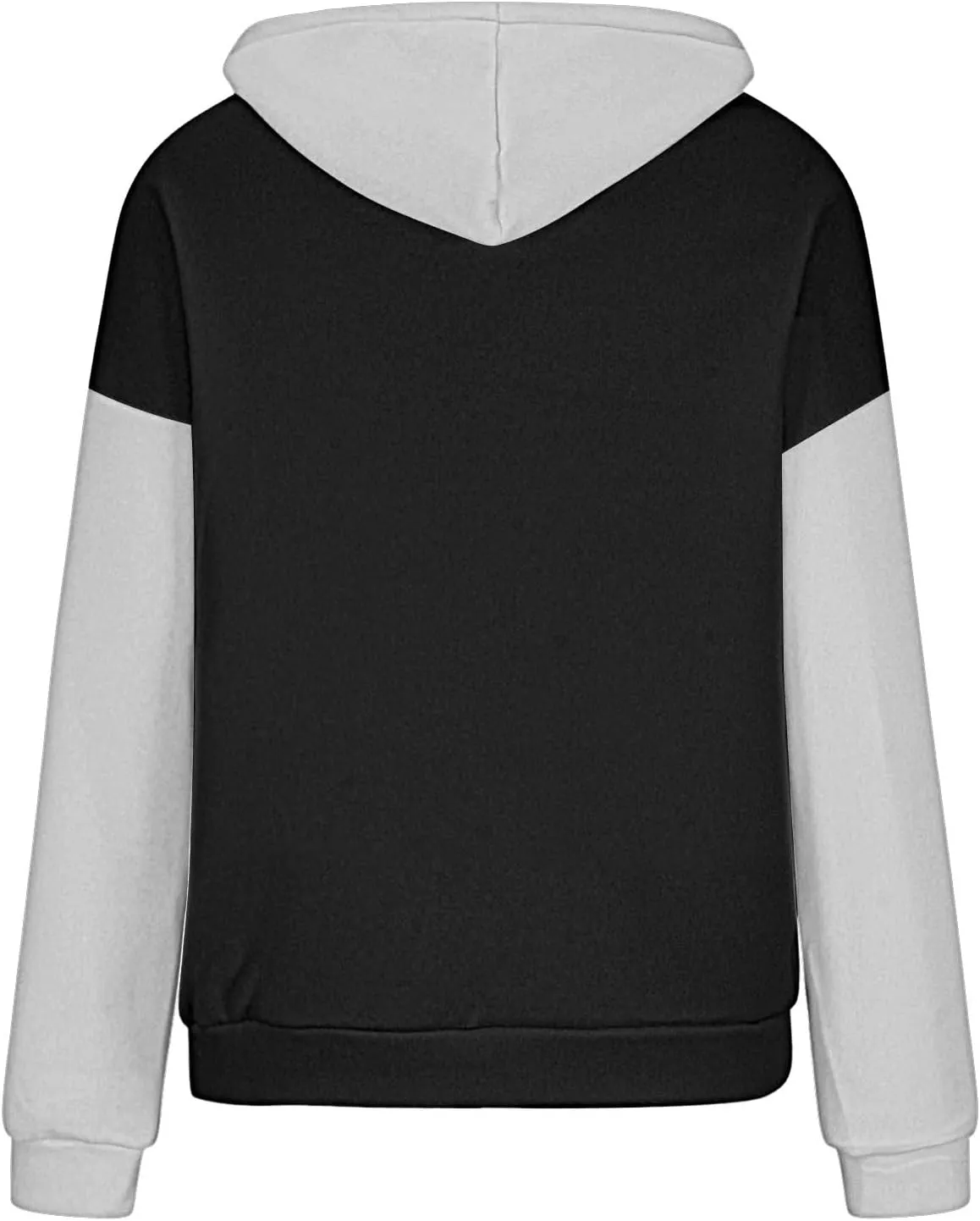 Sweatshirts for Women Oversized Drawstring Color Block Hoodies Spring Trendy Long Sleeve Pullover Tops with Pocket