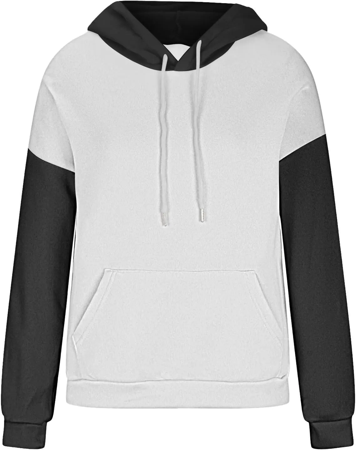 Sweatshirts for Women Oversized Drawstring Color Block Hoodies Spring Trendy Long Sleeve Pullover Tops with Pocket
