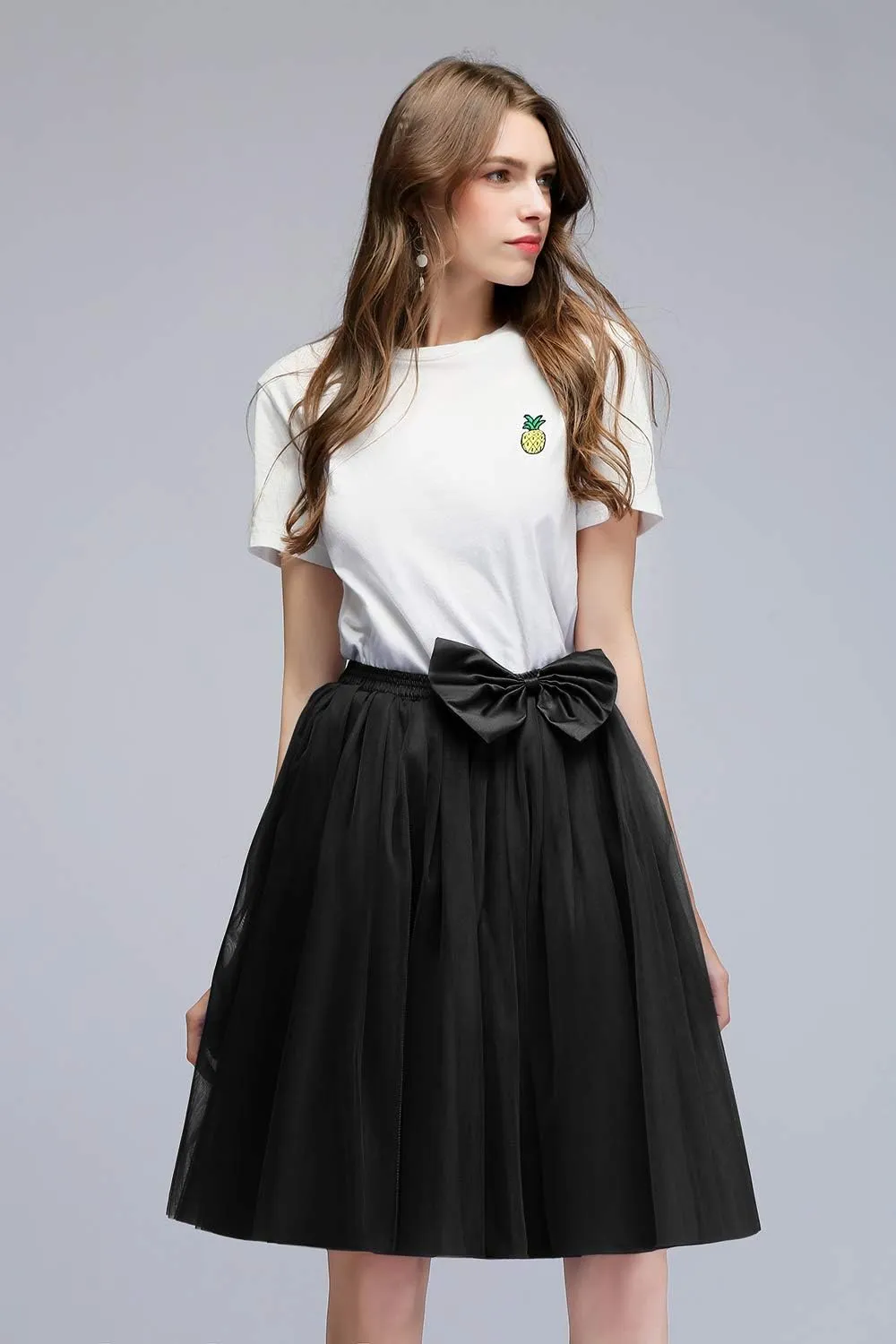 Tulle Skirts for Women A Line Short Knee Length Adult Tutu Tulle Prom Party Mini Skirt Dress