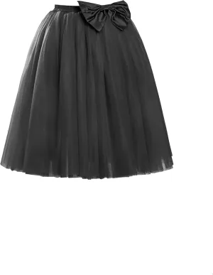 Tulle Skirts for Women A Line Short Knee Length Adult Tutu Tulle Prom Party Mini Skirt Dress