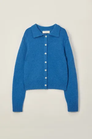 UNISEX OPEN COLLAR KNIT CARDIGAN