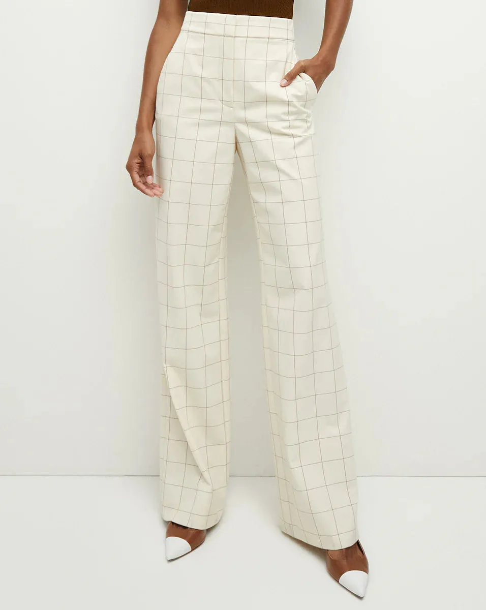 Veronica Beard Tonelli Plaid Pants with Tailored Fit