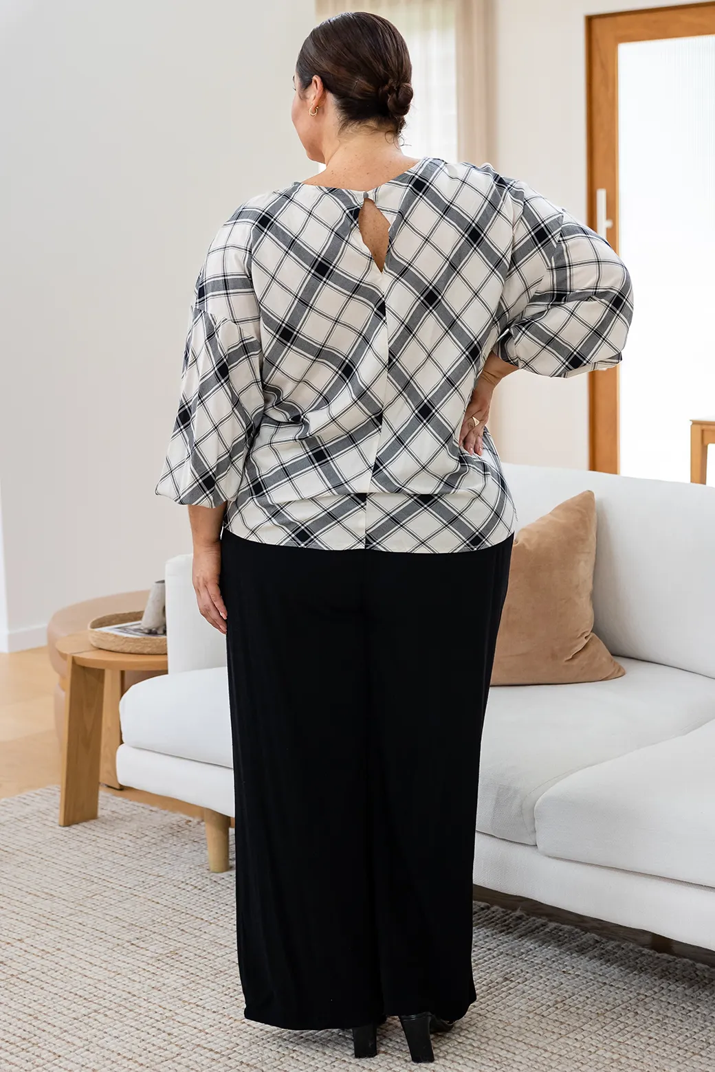 Whitney Linen Tailored Pants Black