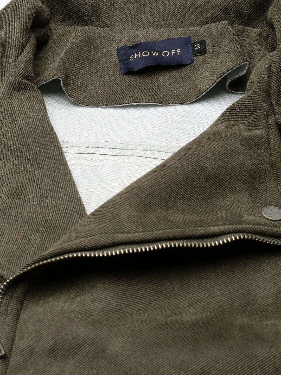 Women Olive Suede Tailored Jacket