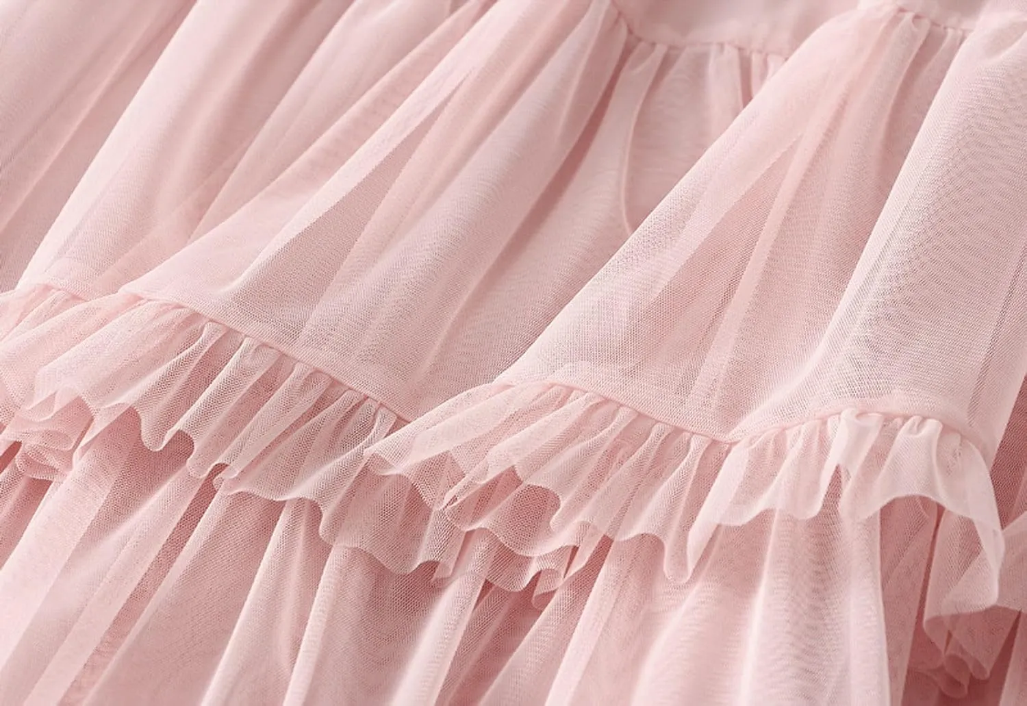 Womens Ruffle Tulle Skirts High Waist Fairy Cake Skirt Pleated Midi Tutu Skirts 2025 Summer Mesh Layered A-line Skirt