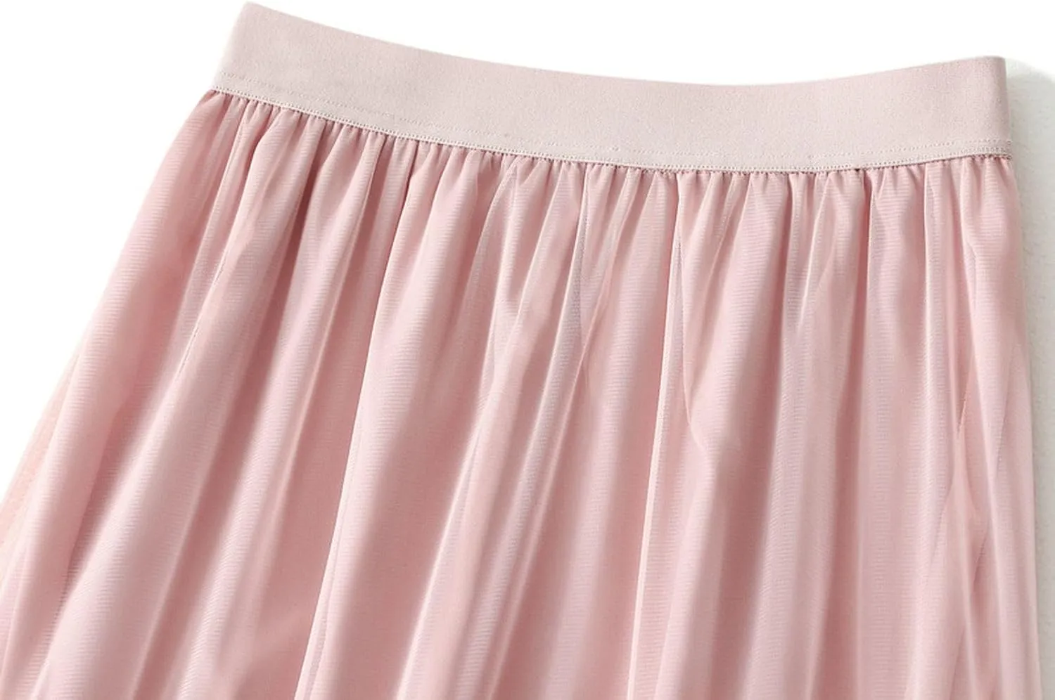 Womens Ruffle Tulle Skirts High Waist Fairy Cake Skirt Pleated Midi Tutu Skirts 2025 Summer Mesh Layered A-line Skirt
