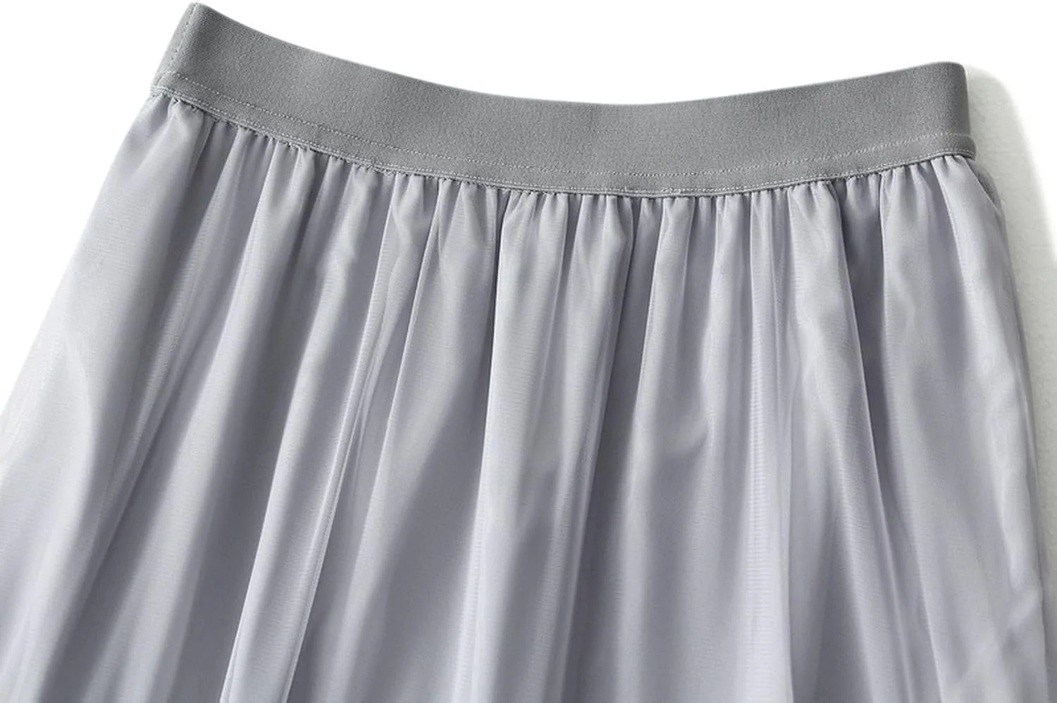 Womens Ruffle Tulle Skirts High Waist Fairy Cake Skirt Pleated Midi Tutu Skirts 2025 Summer Mesh Layered A-line Skirt