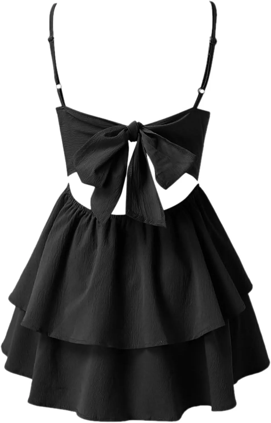 Women's Summer Strappy Smocked Tube Dress 2025 Off Shoulder Ruffle Tiered Flowy Beach Boho Mini Sundress