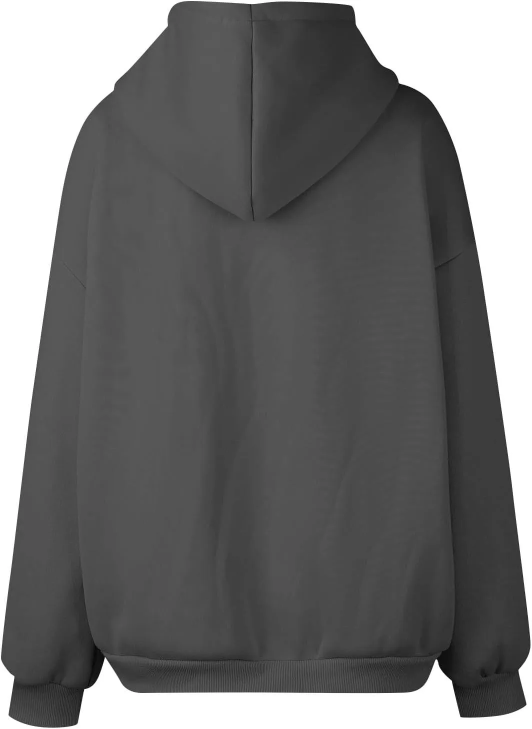 Womens Zip Up Hoodies Oversized Long Sleeve Sweatshirts Casual Y2K Hoodie 2024 Fall Jacket with Pockets