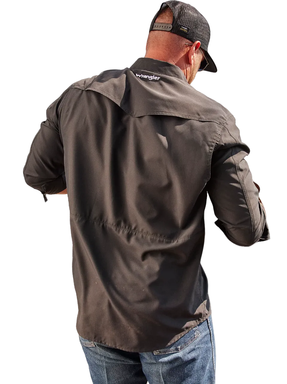 Wrangler Men's Performance Snap Long Sleeve Solid Shirt